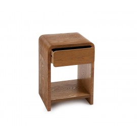 Andrea House - Κομοδίνο Με 1 Συρτάρι Dark Ash Wood