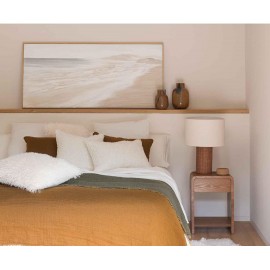 Andrea House - Κομοδίνο Με 1 Συρτάρι Dark Ash Wood