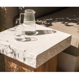 Andrea House - Τραπέζι Σαλανιού Wood Effect 50x50cm  Andrea House - Τραπέζι Σαλανιού Wood Effect 50x50cm