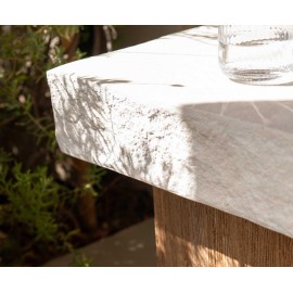 Andrea House - Τραπέζι Σαλανιού Wood Effect 50x50cm  Andrea House - Τραπέζι Σαλανιού Wood Effect 50x50cm