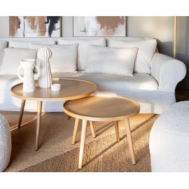 Andrea House - Δρύινο Coffee Table Ø80cm
