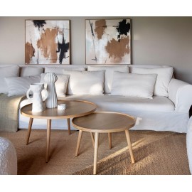 Andrea House - Δρύινο Coffee Table Ø80cm