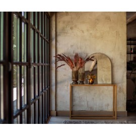 Andrea House - Καθρεφτης Τοίχου Golden Arch Metal 60x2.5x70cm