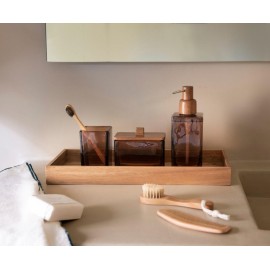 Andrea House - Ποτηράκι Για Οδοντόβουρτσες Brown Glass