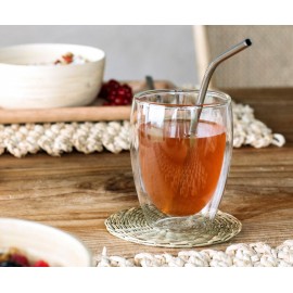 Andrea House - Γυάλινο Σετ 2 Ποτήρια Διπλού Τοιχώματος 330ml