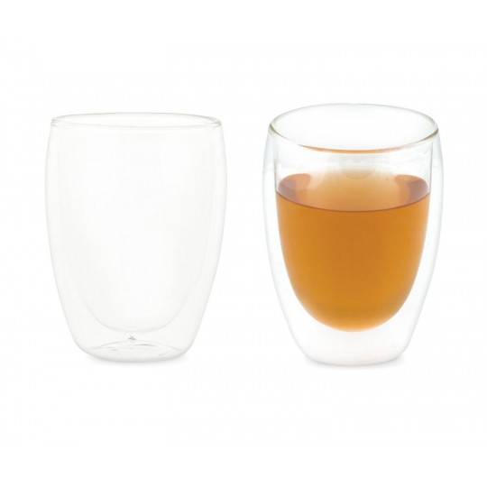 Andrea House - Γυάλινο Σετ 2 Ποτήρια Διπλού Τοιχώματος 330ml