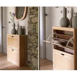 Andrea House - Παπουτσοθήκη Με 2 Ντουλάπια Bamboo