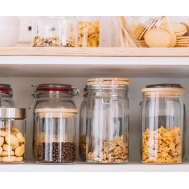 Andrea House - Γυάλινο Δοχείο Με Κλιπ Medium