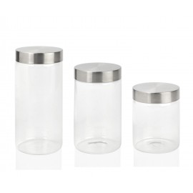 Andrea House - Γυάλινο Δοχείο Με Καπάκι Inox 700ml