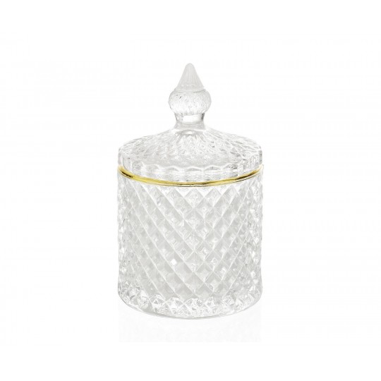 Andrea House - Γυάλινο Βάζο Μπάνιου Vintage Diamond