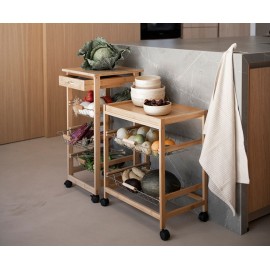 Andrea House - Τρόλει Κουζίνας 4 Επιπέδων Με Αφαιρούμενο Συρτάρι Bamboo