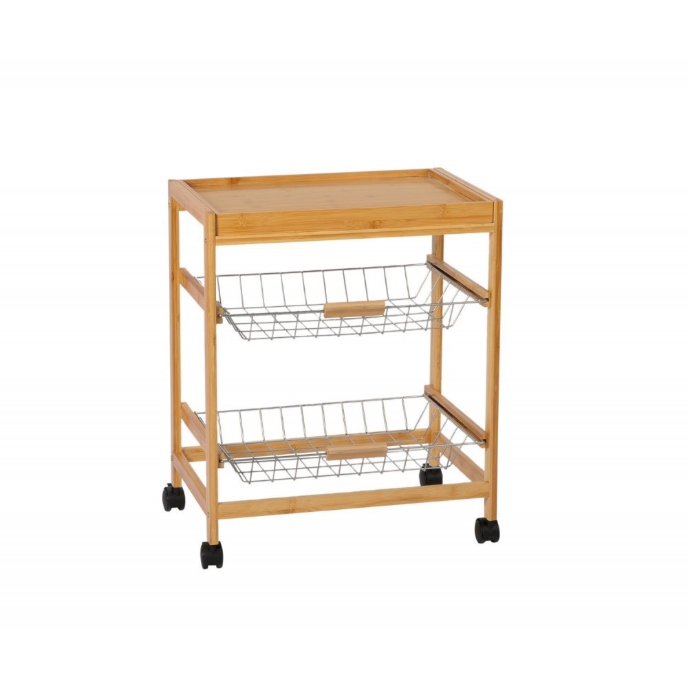 Andrea House - Τρόλει Κουζίνας 3 Επιπέδων Με Αφαιρούμενο Δίσκο Bamboo Andrea House - Τρόλει Κουζίνας 3 Επιπέδων Με Αφαιρούμενο Δίσκο Bamboo