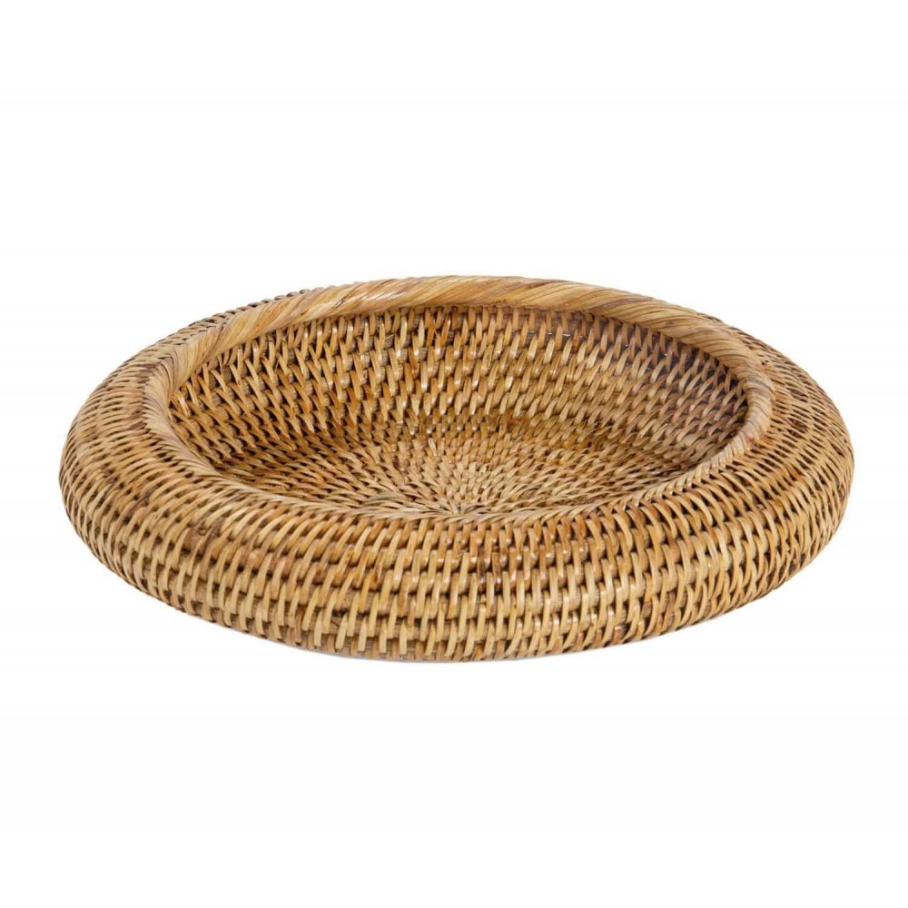 Andrea House - Βαθιά Στρογγυλή Διακοσμητική Πιατέλα Rattan Ø30