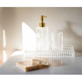 Andrea House - Αντλία Για Σαπούνι Diamond Glass / Golden