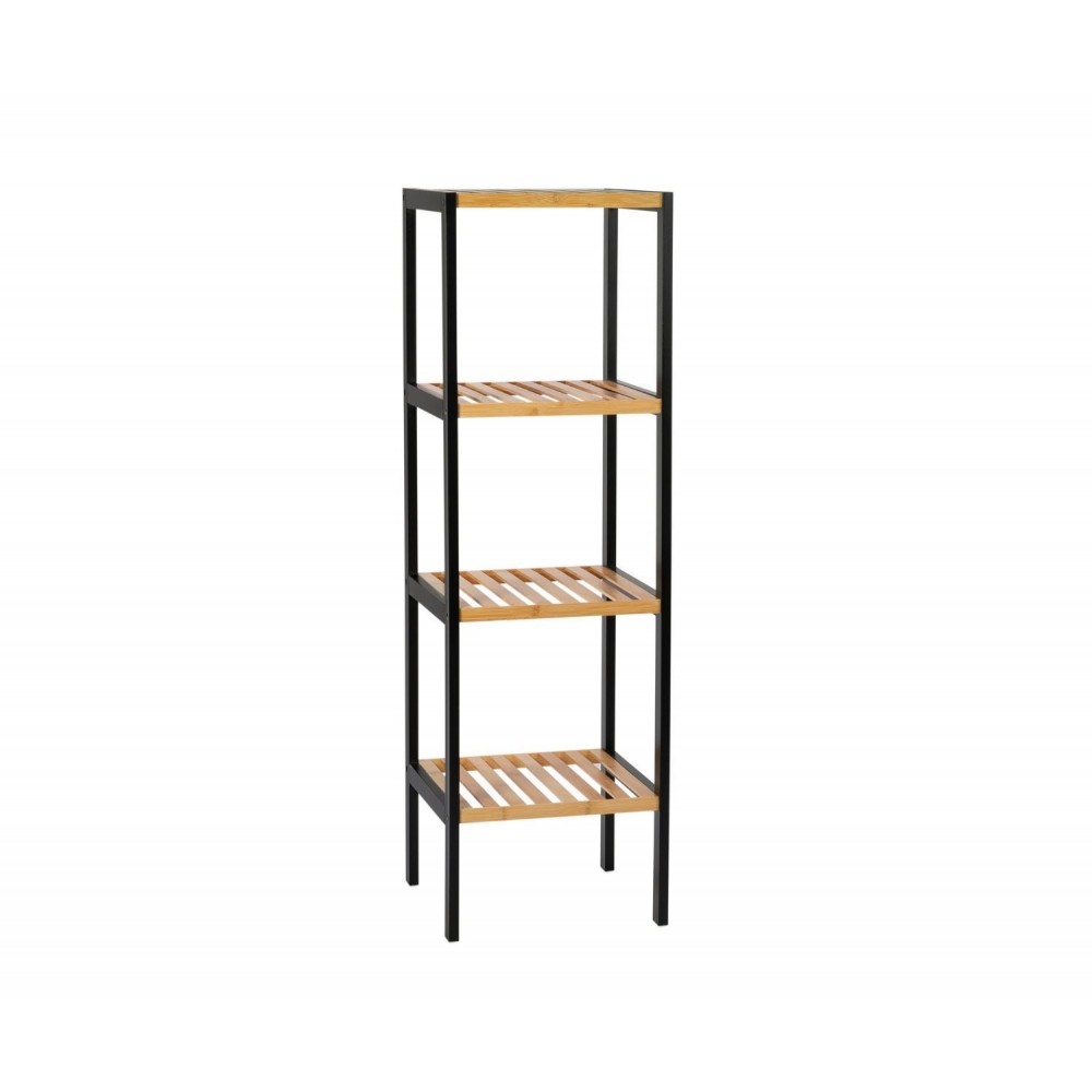 Andrea House - Ραφιέρα Μπάνιου 4 Επιπέδων Black Industrial Bamboo