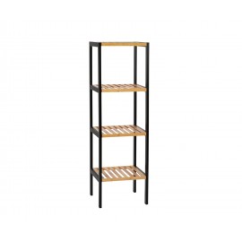 Andrea House - Ραφιέρα Μπάνιου 4 Επιπέδων Black Industrial Bamboo