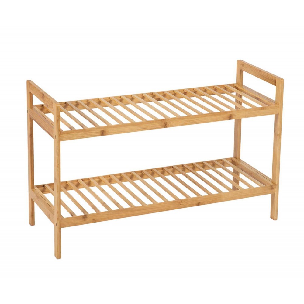 Andrea House - Μακρόστενο Ράφι 2 Επιπέδων Bamboo