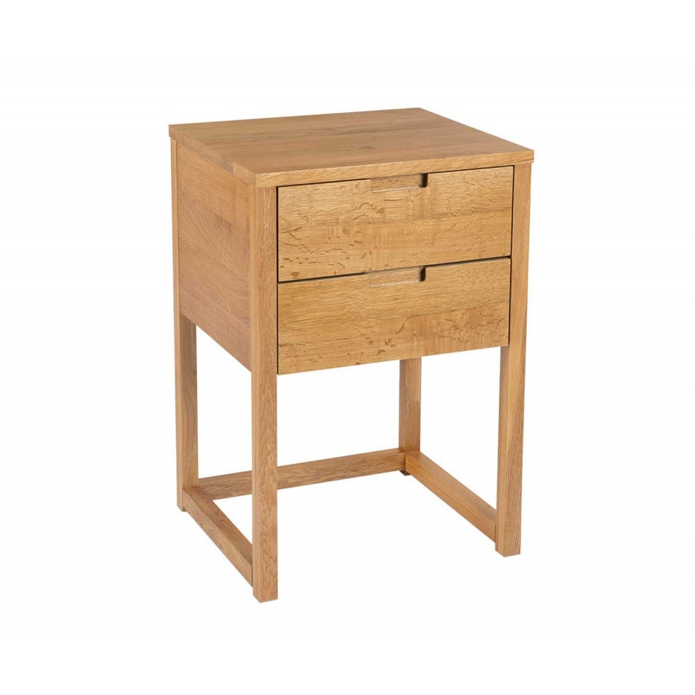 Andrea House - Κομοδίνο Με 2 Συρτάρια Modern Oak Wood