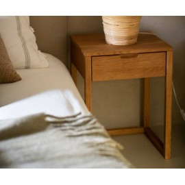 Andrea House - Κομοδίνο Με 1 Συρτάρι Modern Oak Wood