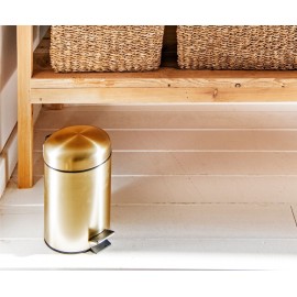 Andrea House - Κάδος Μπάνιου Matt Gold 3L