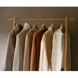 Andrea House - Σταντ Ρούχων Με 2 Ράφια Bamboo