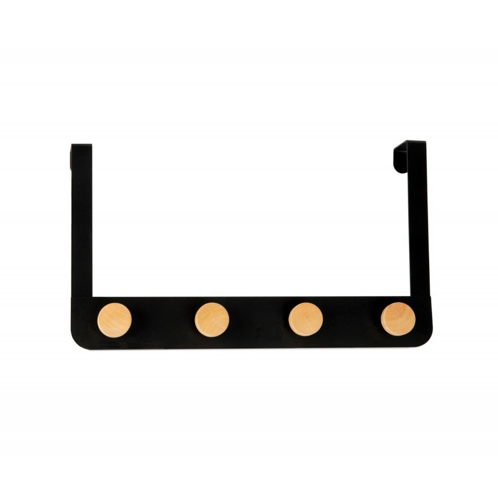 Andrea House - Κρεμάστρα Πόρτας Black Mettal 4 Hooks