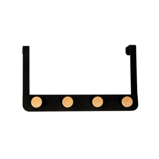 Andrea House - Κρεμάστρα Πόρτας Black Mettal 4 Hooks
