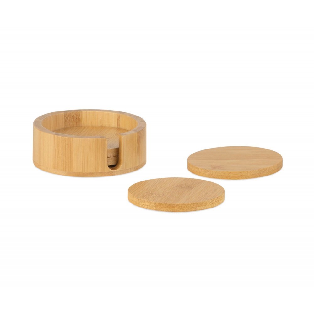 Andrea House - Σετ 4 Στρογγυλά Σουβέρ Με Βάση Bamboo