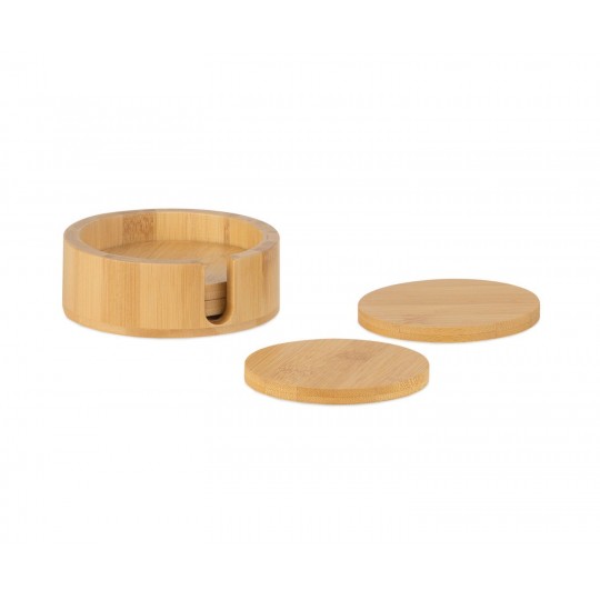 Andrea House - Σετ 4 Στρογγυλά Σουβέρ Με Βάση Bamboo