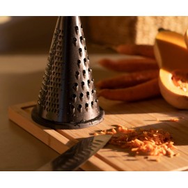Andrea House - Κωνικός Τρίφτης Τυριού Με Ξύλινη Λαβή Black
