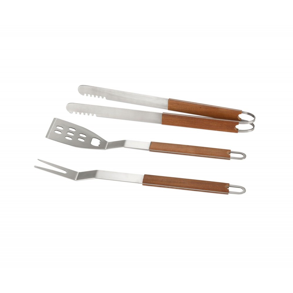 Andrea House - Σετ 3 Εργαλεία Barbecue Dark Brown Acacia