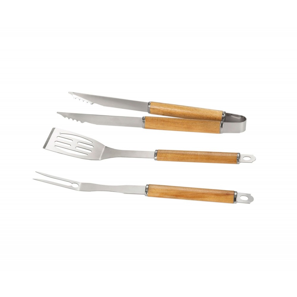 Andrea House - Σετ 3 Εργαλεία Barbecue Light Brown Acacia
