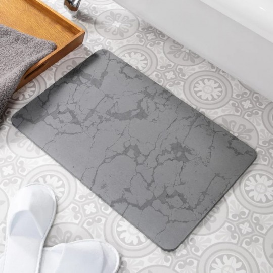 Artsy Mats - Αντιολισθητικό Πατάκι Μπάνιου Stone Pattern Grey Stone 39x60cm Artsy Mats - Αντιολισθητικό Πατάκι Μπάνιου Stone Pattern Grey Stone 39x60cm