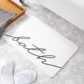 Artsy Mats - Αντιολισθητικό Πατάκι Μπάνιου Bath Scrible White Stone 39x60cm Artsy Mats - Αντιολισθητικό Πατάκι Μπάνιου Bath Scrible White Stone 39x60cm