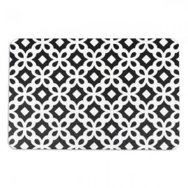 Artsy Mats - Αντιολισθητικό Πατάκι Μπάνιου Black Pattern White Stone 39x60cm
