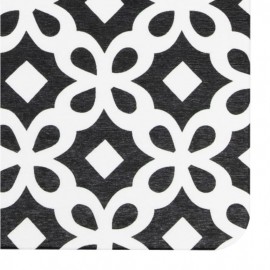 Artsy Mats - Αντιολισθητικό Πατάκι Μπάνιου Black Pattern White Stone 39x60cm