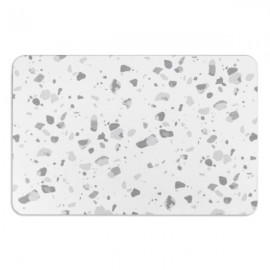 Artsy Mats - Αντιολισθητικό Πατάκι Μπάνιου Grey Terrazzo White Stone 39x60cm