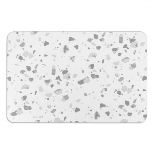 Artsy Mats - Αντιολισθητικό Πατάκι Μπάνιου Grey Terrazzo White Stone 39x60cm Artsy Mats - Αντιολισθητικό Πατάκι Μπάνιου Grey Terrazzo White Stone 39x60cm