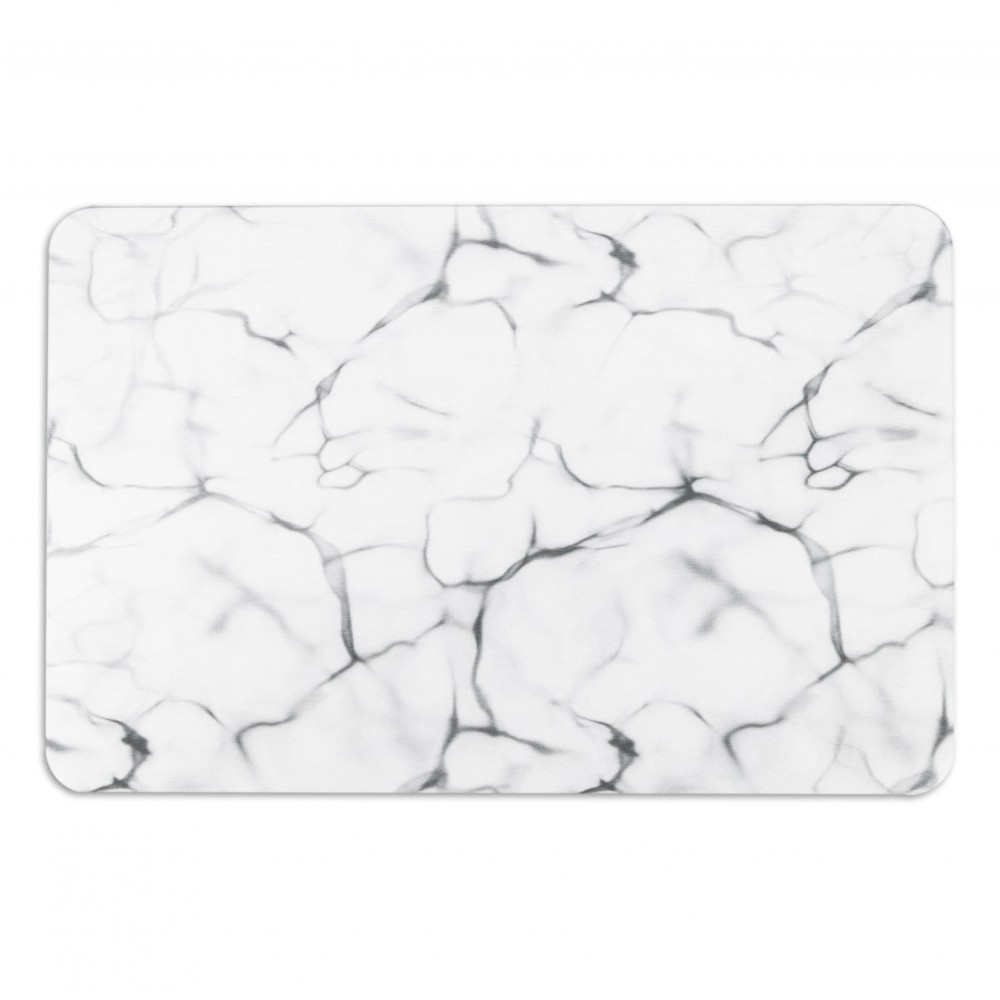 Artsy Mats - Αντιολισθητικό Πατάκι Μπάνιου Marble Pattern White Stone 39x60cm Artsy Mats - Αντιολισθητικό Πατάκι Μπάνιου Marble Pattern White Stone 39x60cm