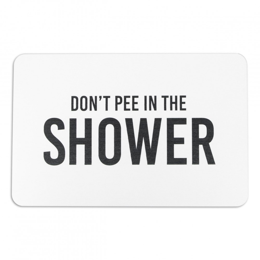 Artsy Mats - Αντιολισθητικό Πατάκι Μπάνιου Don't Pee In The Shower White Stone 39x60cm