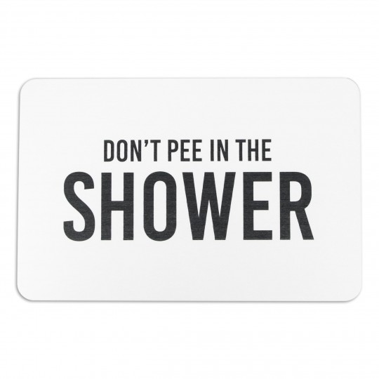Artsy Mats - Αντιολισθητικό Πατάκι Μπάνιου Don't Pee In The Shower White Stone 39x60cm