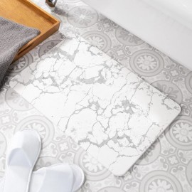 Artsy Mats - Αντιολισθητικό Πατάκι Μπάνιου Stone Pattern White Stone 39x60cm