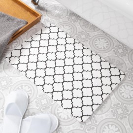 Artsy Mats - Αντιολισθητικό Πατάκι Μπάνιου BlackTrellis White Stone 39x60cm