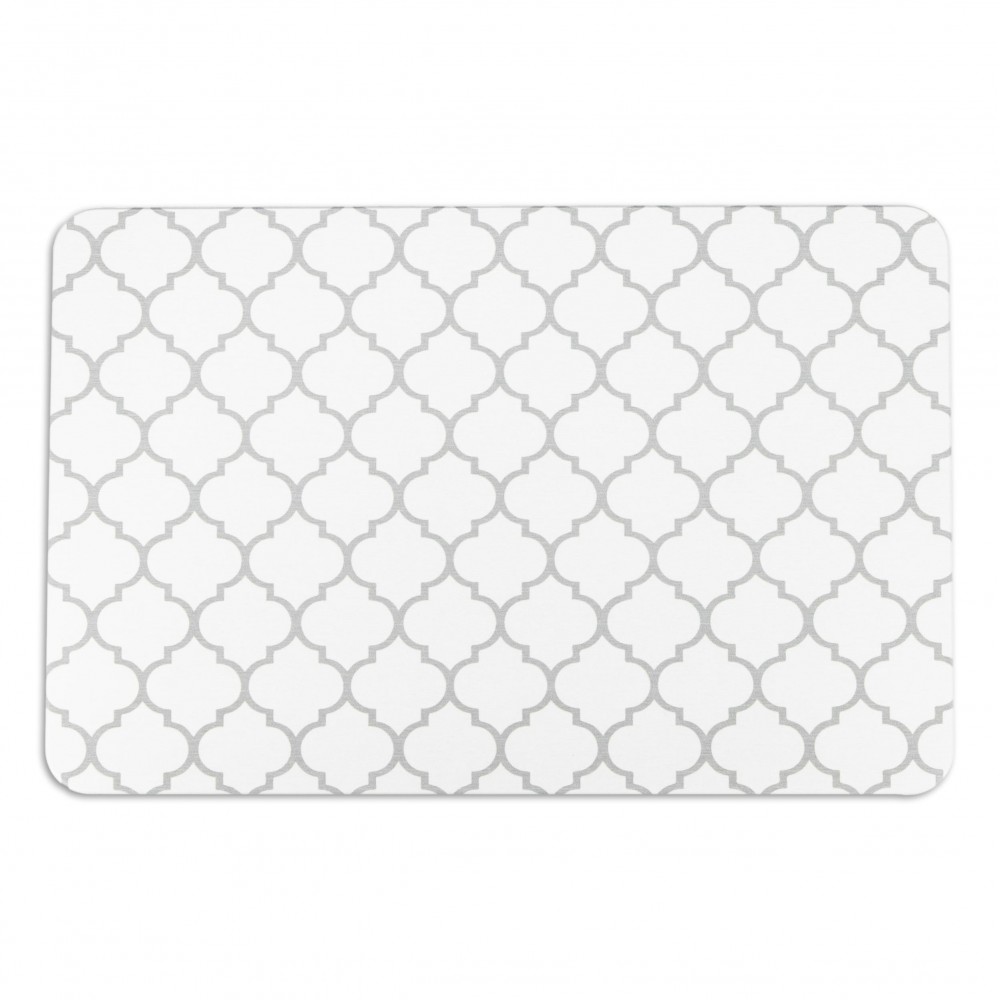 Artsy Mats - Αντιολισθητικό Πατάκι Μπάνιου Grey Trellis White Stone 39x60cm