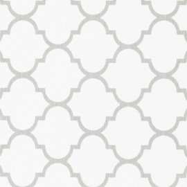 Artsy Mats - Αντιολισθητικό Πατάκι Μπάνιου Grey Trellis White Stone 39x60cm