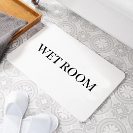 Artsy Mats - Αντιολισθητικό Πατάκι Μπάνιου Wet Room White Stone 39x60cm