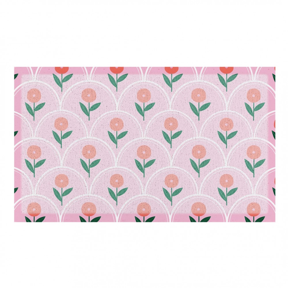 Artsy Mats - Χαλάκι Εισόδου Pink Floral Pattern 70x40cm