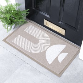 Artsy Mats - Χαλάκι Εισόδου Half Moon Abstract Beige 70x40cm Artsy Mats - Χαλάκι Εισόδου Half Moon Abstract Beige 70x40cm