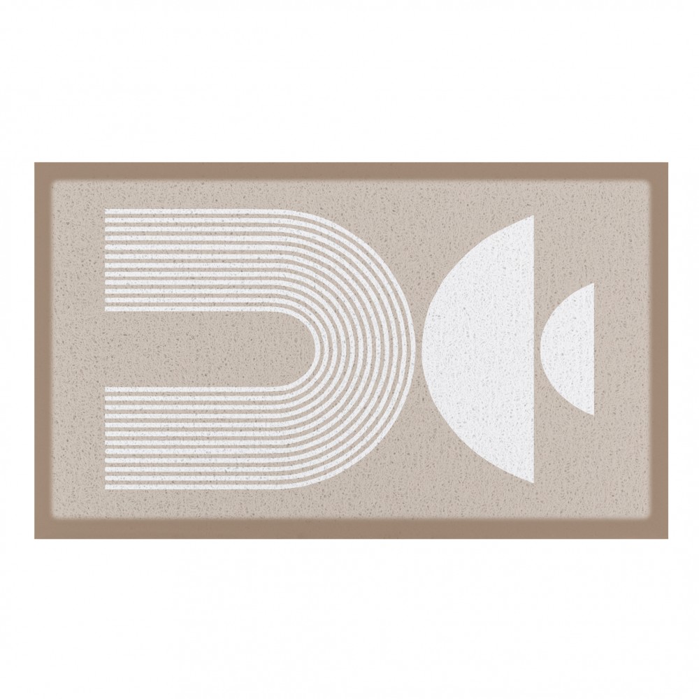 Artsy Mats - Χαλάκι Εισόδου Half Moon Abstract Beige 70x40cm Artsy Mats - Χαλάκι Εισόδου Half Moon Abstract Beige 70x40cm