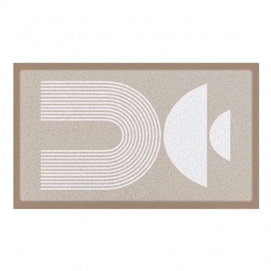Artsy Mats - Χαλάκι Εισόδου Half Moon Abstract Beige 70x40cm Artsy Mats - Χαλάκι Εισόδου Half Moon Abstract Beige 70x40cm